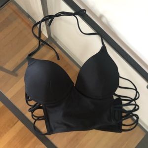 Bathing halter suit top